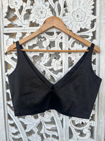 Velora Black Stretchable Blouse