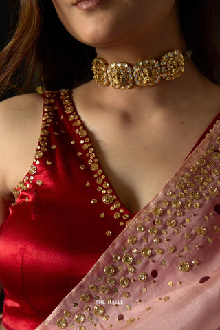 Ella Red Stretchable  Blouse