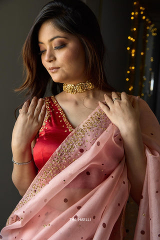 Ella Red Stretchable  Blouse