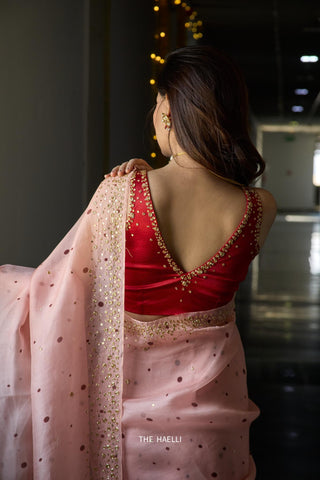 Ella Red Stretchable  Blouse