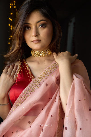 Ella Red Stretchable  Blouse