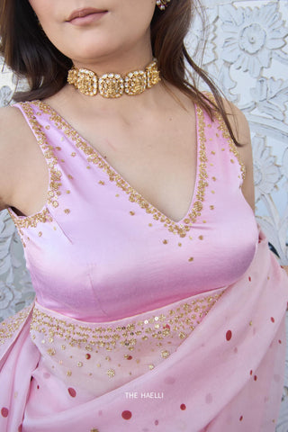 Ella Pink Stretchable  Blouse