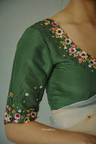 Lily Green Uppada Silk Blouse