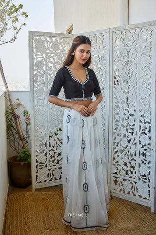 Moti Black Silk Blouse