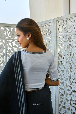 Moti White Silk Blouse