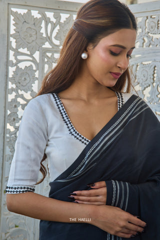 Moti White Silk Blouse