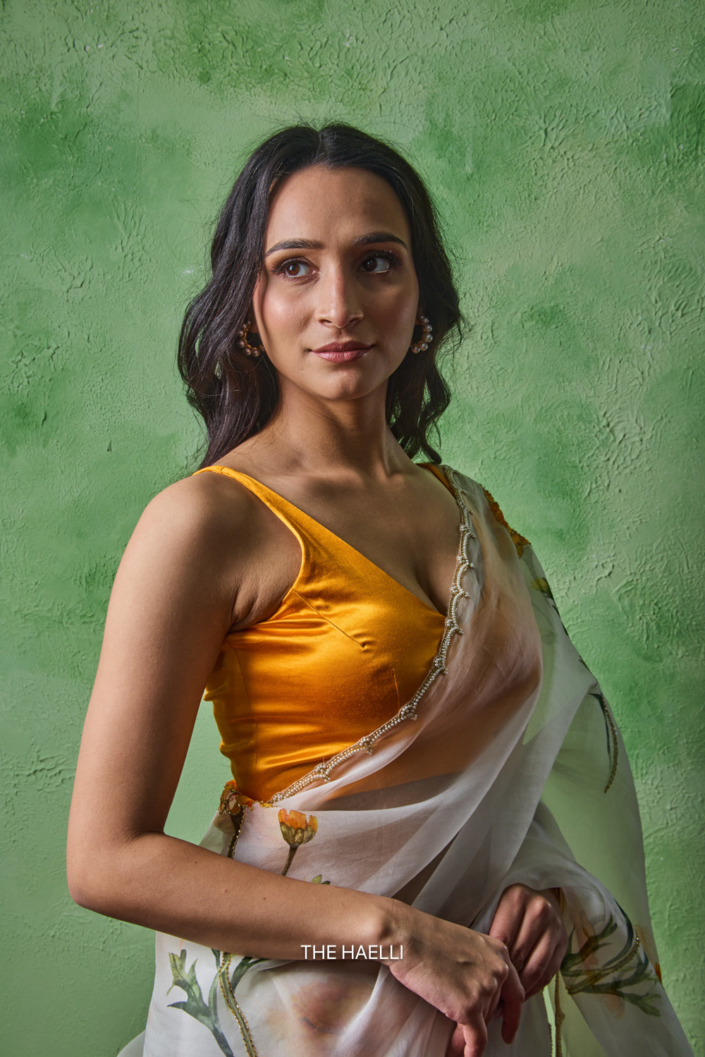 Velora Saffron Stretchable Blouse