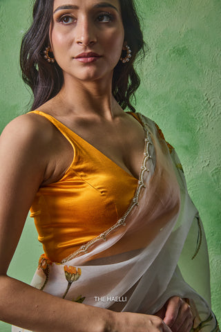 Velora Saffron Stretchable Blouse