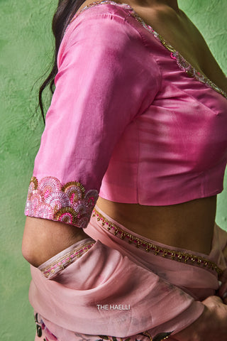 Fairy Pink Silk Blouse