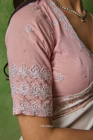 Komal Beige Cotton Blouse