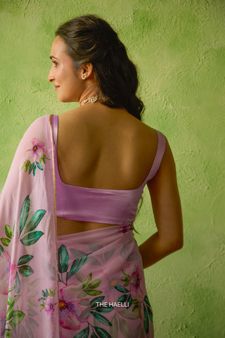 Velora Square Lilac Stretchable Blouse