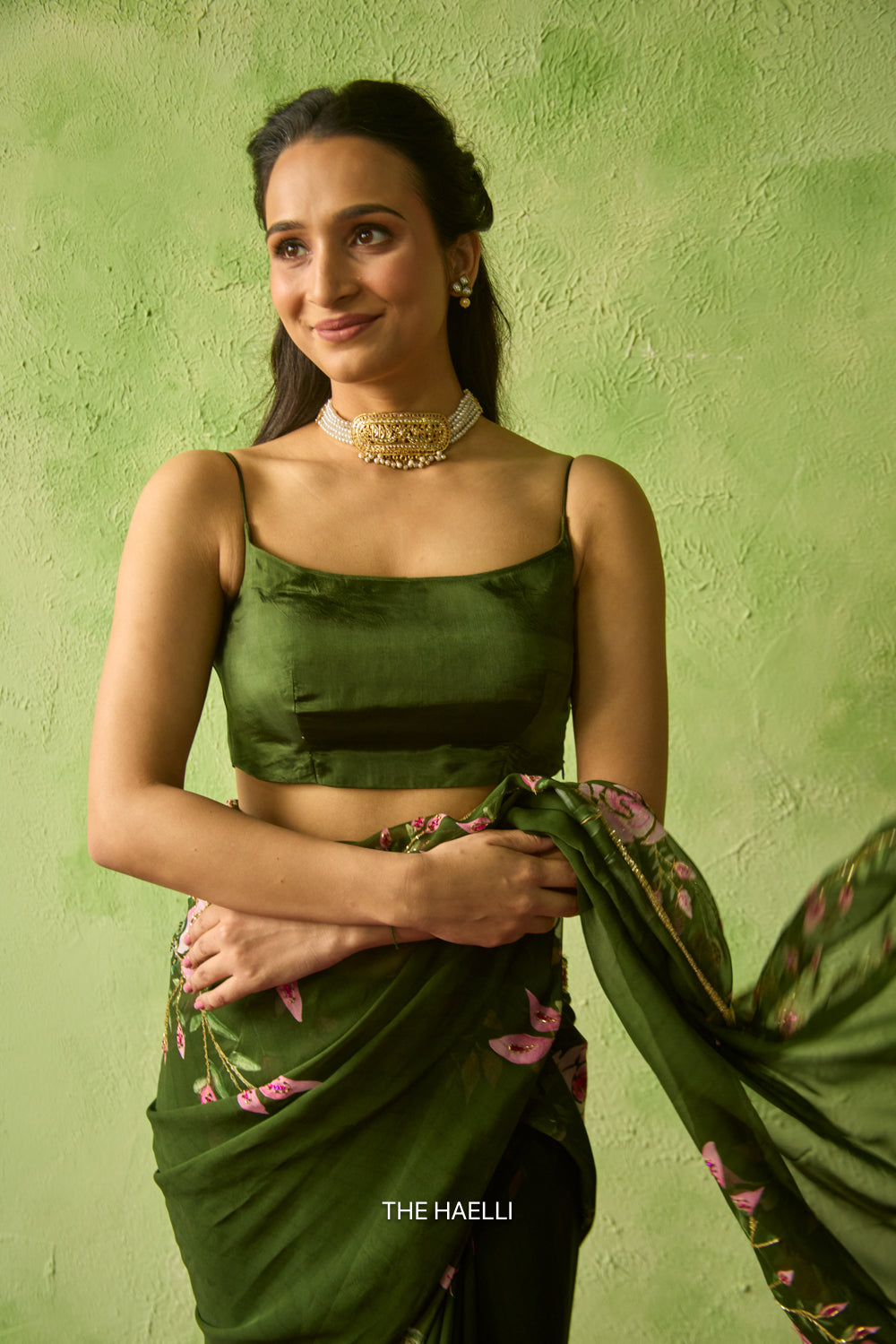 Jasmine Green Uppada Silk Blouse