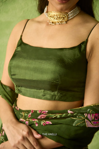 Jasmine Green Uppada Silk Blouse