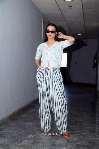Cactus Dew White Cotton Top