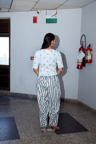 Cactus Dew White Cotton Top