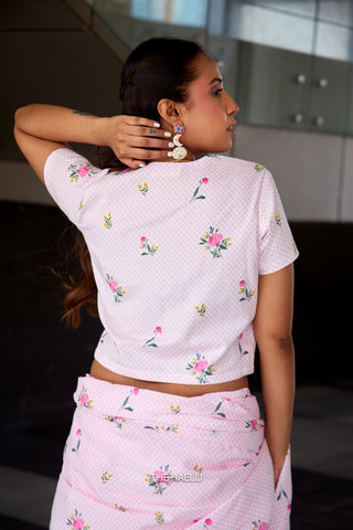 Dot Drama Pink Cotton Top