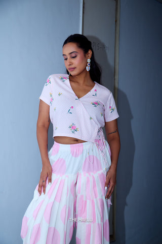 Dot Drama Pink Cotton Top