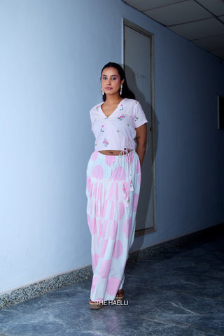 Dot Drama Pink Cotton Top