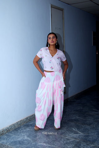 Dot Drama Pink Cotton Top