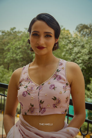 Raavi Pink Organza Blouse