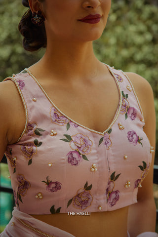 Raavi Pink Organza Blouse