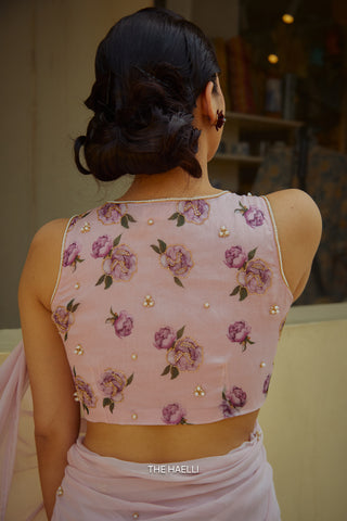 Raavi Pink Organza Blouse