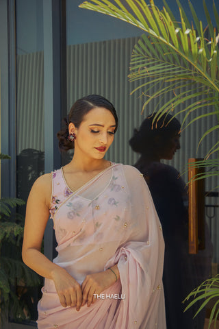 Raavi Pink Organza Blouse