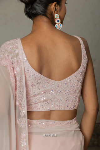 Carrie Pink Uppada Silk Blouse
