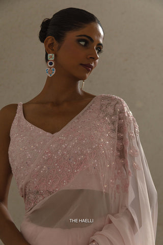 Carrie Pink Uppada Silk Blouse