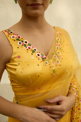 Lily Yellow Stretchable Blouse