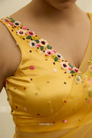 Lily Yellow Stretchable Blouse
