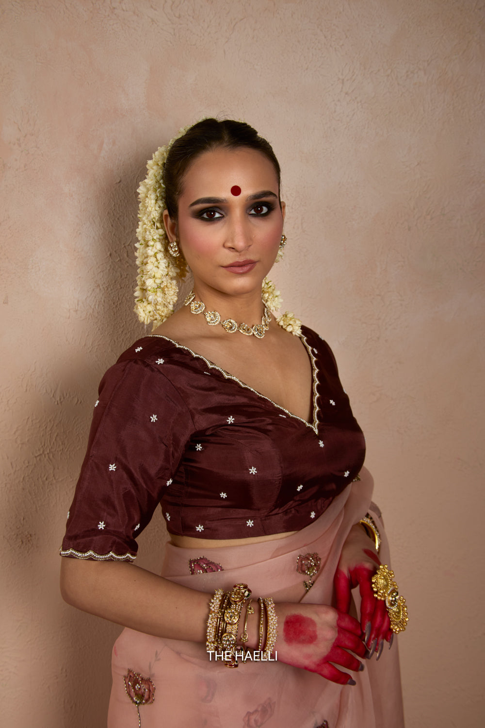 Heera Brown Uppada Silk Blouse