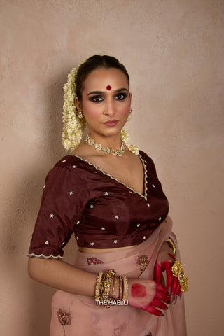 Heera Brown Uppada Silk Blouse