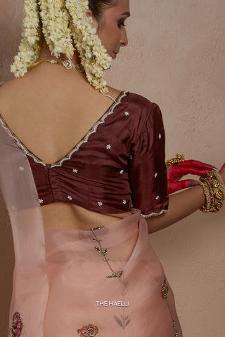 Heera Brown Uppada Silk Blouse