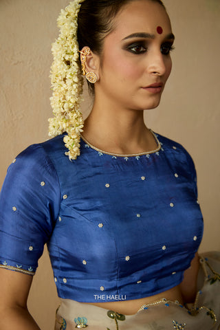 Mohna Blue Uppada Silk Blouse