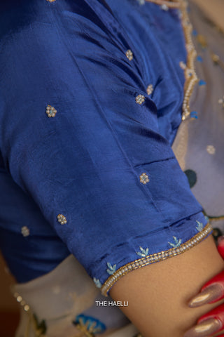 Mohna Blue Uppada Silk Blouse