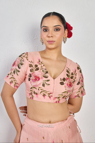 Gulaab Rose Organza Blouse