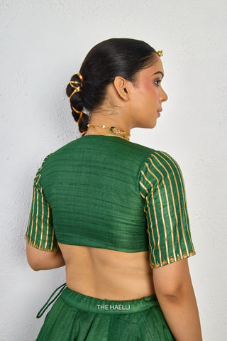 Padmini Green Tussar Silk Blouse