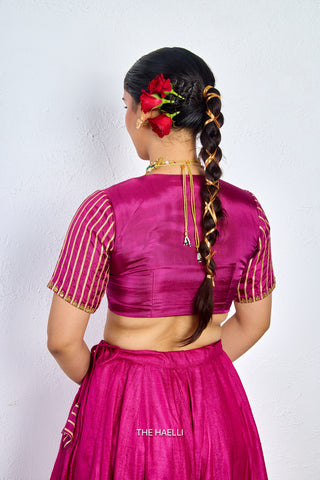 Padmini Magenta Tussar Silk Blouse