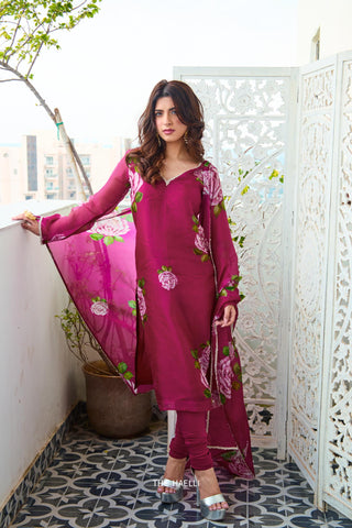 Amira Mulberry Organza Kurta