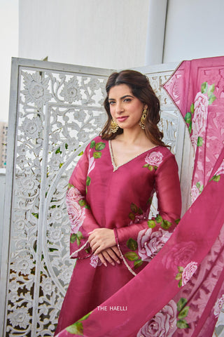 Amira Mulberry Organza Kurta