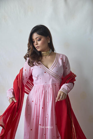 Polka Story Pink Kurta Set