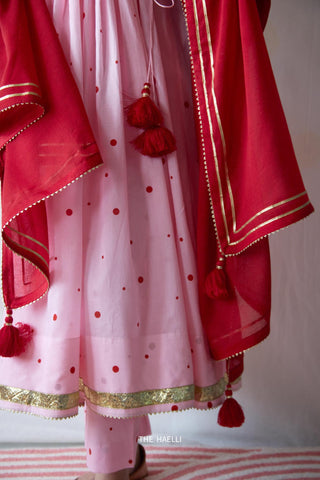 Polka Story Pink Kurta Set