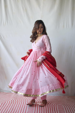 Polka Story Pink Kurta Set