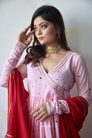 Polka Story Pink Kurta Set