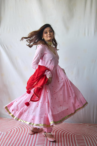 Polka Story Pink Kurta Set