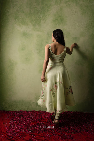 Gulaab Mint Organza Silk Kurta Set
