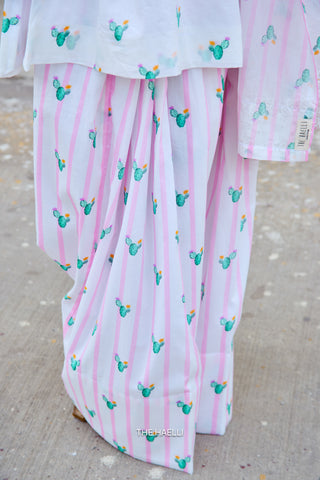 Cactus Kiss Pink Cotton Kurta Set
