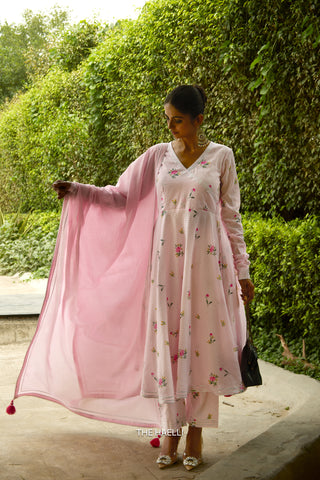 Dot Drama Flared Kurta Set
