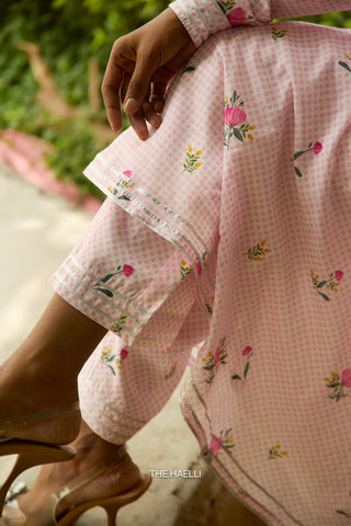 Dot Drama Flared Kurta Set